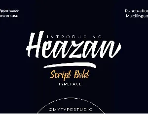 Heazan font