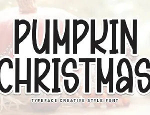 Pumpkin Christmas Display font