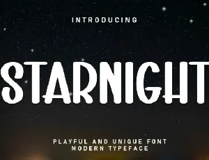 Starnight Display font