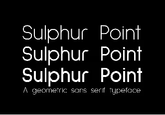 Sulphur Point Family Free font