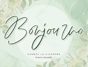 Bonjourno font