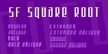 SF Square Root font