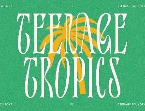 Teenage Tropics font