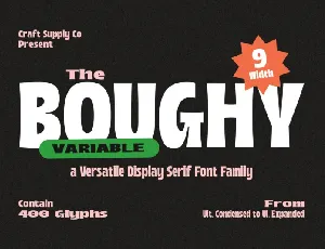 Boughy font