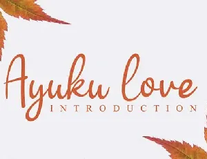 Ayuku love Script font