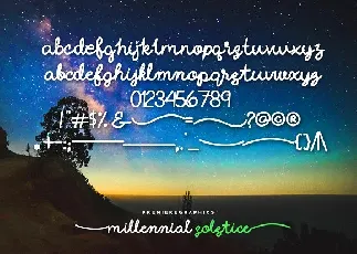 Millennial Solstice Script font