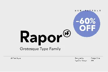 Rapor Family font