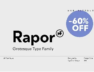 Rapor Family font