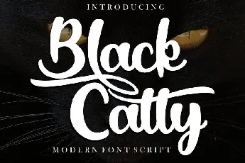 Black Catty Script font