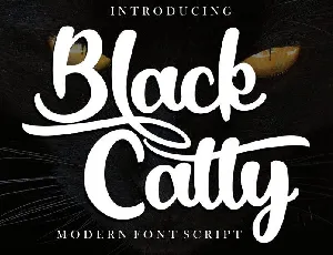 Black Catty Script font