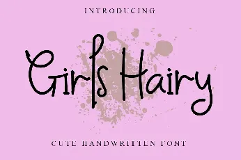 Girls Hairy font