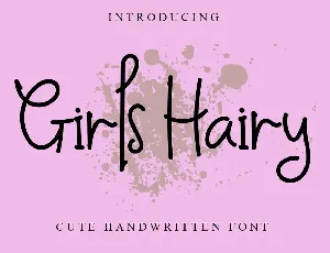 Girls Hairy font