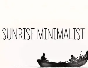 Sunrise Minimalist font