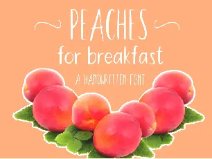 Peaches For Breakfast font