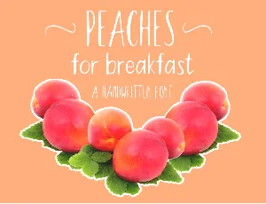 Peaches For Breakfast font