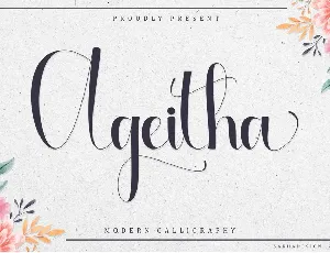 Ageitha Modern Calligraphy font