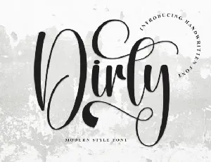 Dirty Calligraphy font