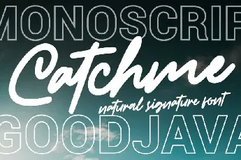 Catchme Signature font