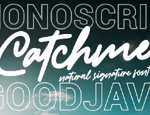 Catchme Signature font