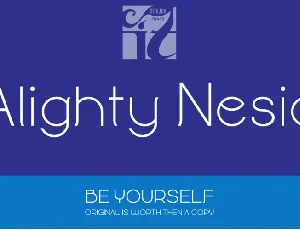 Alighty Nesia font