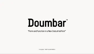 Doumbar font