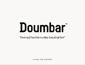 Doumbar font