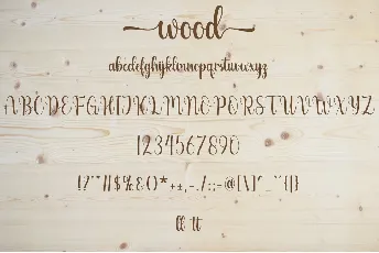 Wood font