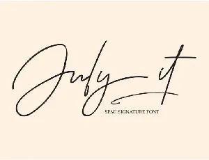 July it Signature font