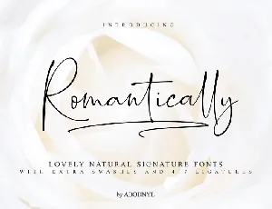 Romantically Script Free font