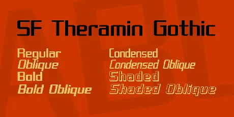 SF Theramin Gothic font