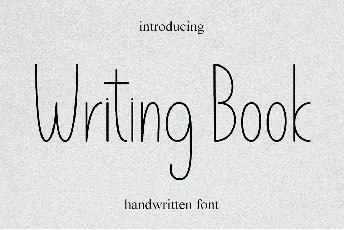 Writing Book font