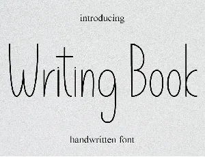 Writing Book font