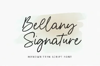 Bellany Signature font