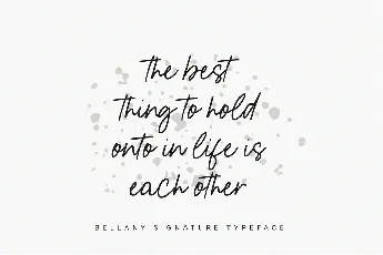 Bellany Signature font