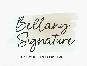 Bellany Signature font