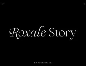 Roxale Story font