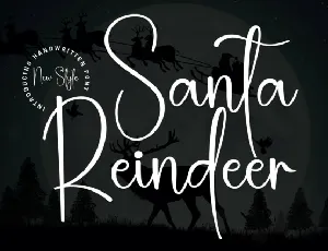 Santa Reindeer Script font
