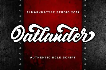 Oatlander Bold Script font