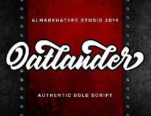 Oatlander Bold Script font