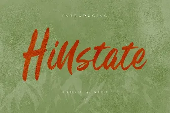 Hillstate Demo font