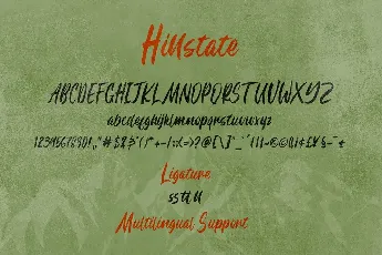 Hillstate Demo font