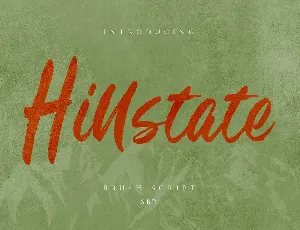 Hillstate Demo font