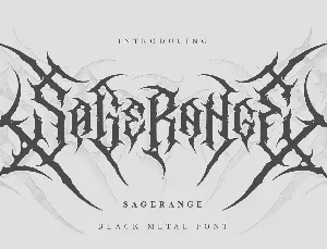 Sagerange Demo font