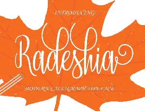 Radeshia Script font