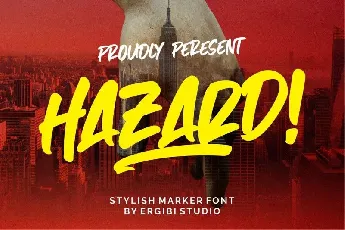 Hazard Stylish Marker font