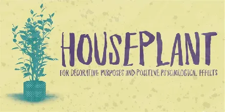 Houseplant Free font