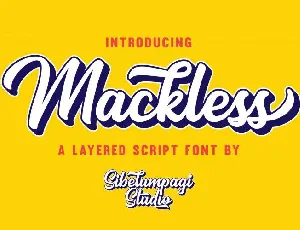 Mackless Script font