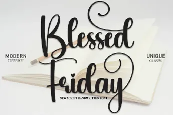 Blessed Friday Script font