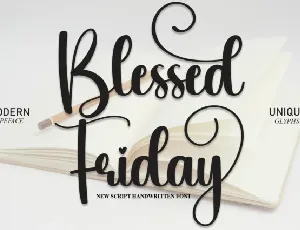 Blessed Friday Script font