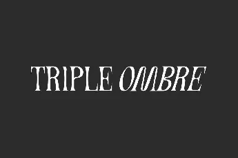 Triple Ombre Demo font